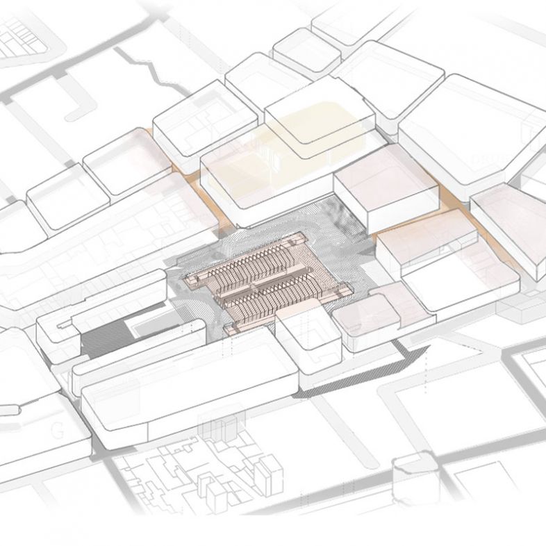 Covent Garden Market - Solid and Void and Network - Combined drawing by Alba Suarez Rico and Juan Alvarez-Vijande Landecho